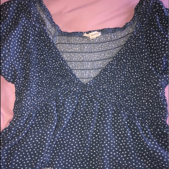 LA hearts v neck baby doll top - Picture 2 of 3